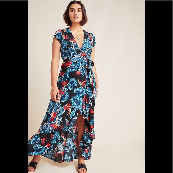 Anthropologie Ibiza Wrapped Maxi Dress NWT